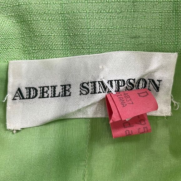 Vintage Mod Lime Green Adele Simpson Dress - Picture 12 of 15